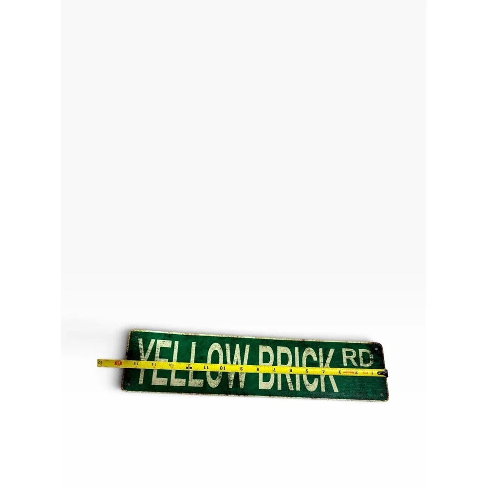 New Novelty Collectible Metal Sign YELLOW BRICK RD street sign green